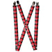 Suspenders - 1.0" - Checker Mosaic Red Suspenders Buckle-Down   