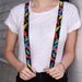 Suspenders - 1.0" - Dinosaurs Black/Multi Color Suspenders Buckle-Down   