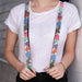 Suspenders - 1.0" - Dots White/Transparent Multi Color Suspenders Buckle-Down   