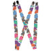 Suspenders - 1.0" - Dots White/Transparent Multi Color Suspenders Buckle-Down   