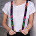 Suspenders - 1.0" - Dinosaur Silhouette Black/Multi Color Suspenders Buckle-Down   