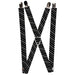 Suspenders - 1.0" - Diagonal Stripes Scribble Gray/Black Suspenders Buckle-Down   