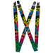 Suspenders - 1.0" - Eighties Shades Tapes Black/Neon Suspenders Buckle-Down   