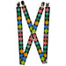 Suspenders - 1.0" - Flowers Black/Multi Color Suspenders Buckle-Down   