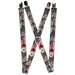 Suspenders - 1.0" - Flowers w/Filigree Pink Suspenders Buckle-Down   