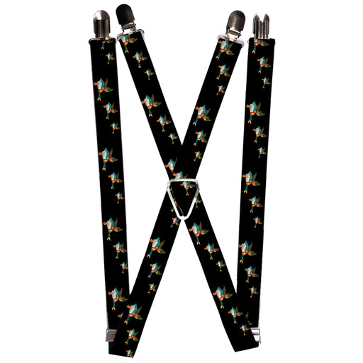 Suspenders - 1.0" - Flying Mallards Black Suspenders Buckle-Down   