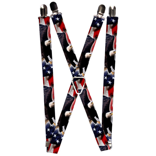 Suspenders - 1.0" - Flying Eagle/American Flag Suspenders Buckle-Down   