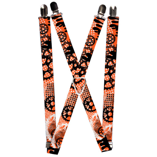 Suspenders - 1.0" - Grunge Gears Orange Suspenders Buckle-Down   