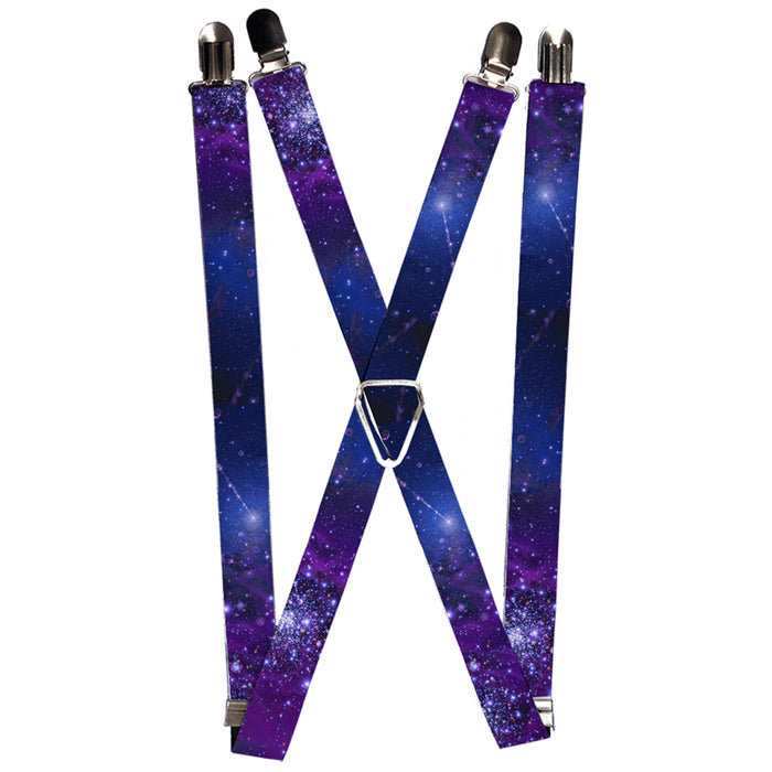 Suspenders - 1.0" - Galaxy Blues Purples Suspenders Buckle-Down   