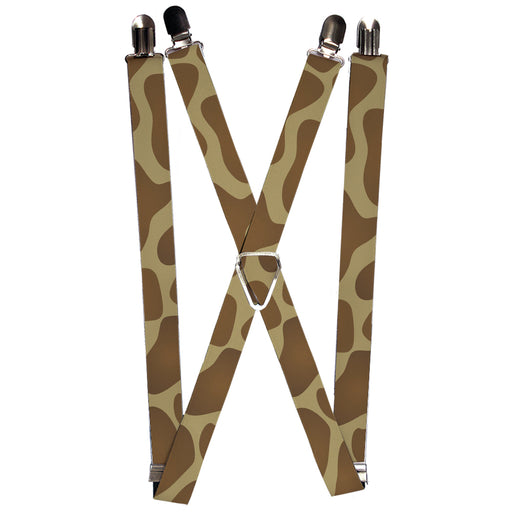 Suspenders - 1.0" - Giraffe Spots Tan/Brown Suspenders Buckle-Down   