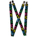 Suspenders - 1.0" - Headphones Buffalo Plaid Black/Neon Suspenders Buckle-Down   