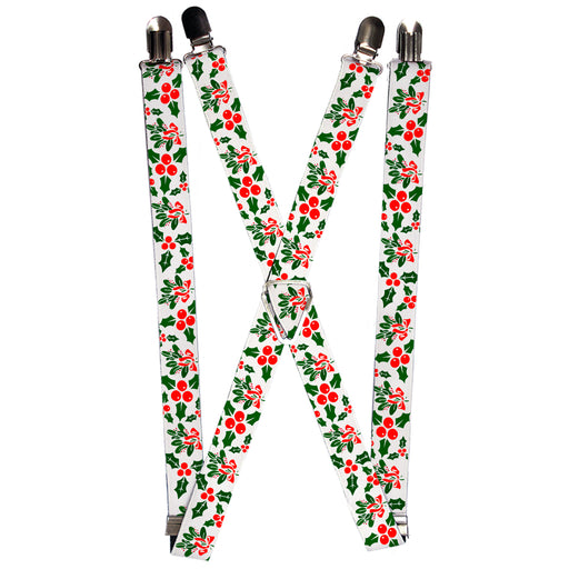 Suspenders - 1.0" - Holly & Mistletoe Suspenders Buckle-Down   