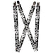 Suspenders - 1.0" - Hibiscus Black/White Suspenders Buckle-Down   