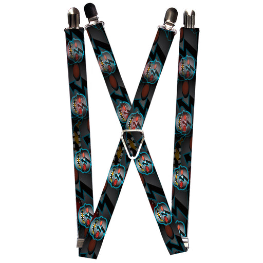 Suspenders - 1.0" - High Voltage Skull Suspenders Buckle-Down   