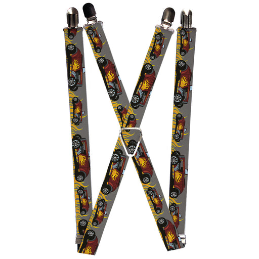 Suspenders - 1.0" - Hot Rod w/Flames Suspenders Buckle-Down   