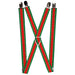 Suspenders - 1.0" - Holiday Trim Stripe Green/Red Suspenders Buckle-Down   