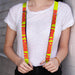 Suspenders - 1.0" - HMMM, I DON'T THINK SO! Yellow/Pink Suspenders Buckle-Down   