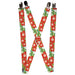 Suspenders - 1.0" - Hibiscus & Plumerias Turquoise/Green/Red/White Suspenders Buckle-Down   