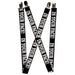 Suspenders - 1.0" - IN YOUR FACE Black/White Suspenders Buckle-Down   