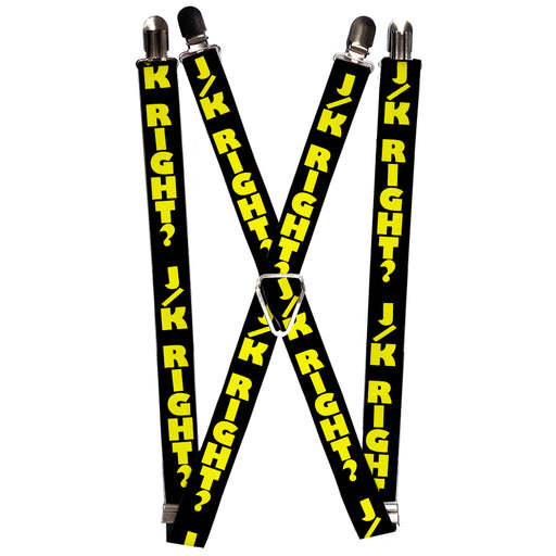 Suspenders - 1.0" - J/K RIGHT? Black/Yellow Suspenders Buckle-Down   