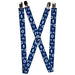 Suspenders - 1.0" - Jewish Symbols-4 Blue/White Suspenders Buckle-Down   
