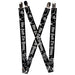 Suspenders - 1.0" - Live Hard Die Young Black/White Suspenders Buckle-Down   