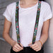 Suspenders - 1.0" - Live Hard Die Young CLOSE-UP Turquoise Suspenders Buckle-Down   