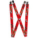 Suspenders - 1.0" - Lucky Red Suspenders Buckle-Down   