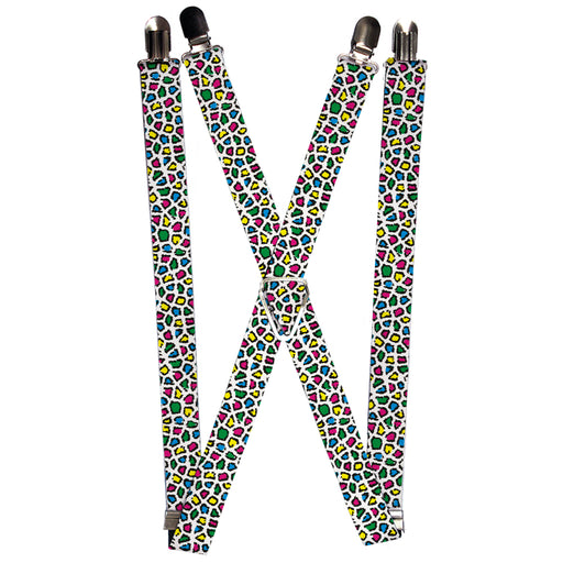 Suspenders - 1.0" - Leopard White/Multi Color Suspenders Buckle-Down   