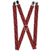 Suspenders - 1.0" - Leaves Swirl Navy/Burgundy Suspenders Buckle-Down   