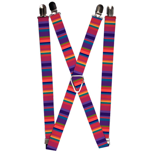 Suspenders - 1.0" - Lines Reds/Purples Suspenders Buckle-Down   