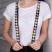 Suspenders - 1.0" - Mud Flap Girl Diamonds Black/White/Multi Neon Suspenders Buckle-Down   