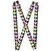 Suspenders - 1.0" - Mud Flap Girl Diamonds Black/White/Multi Neon Suspenders Buckle-Down   