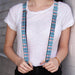 Suspenders - 1.0" - Mini Houndstooth Gray/Baby Blue/Pink Suspenders Buckle-Down   