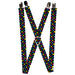 Suspenders - 1.0" - Musical Checkers Black/Neon Suspenders Buckle-Down   