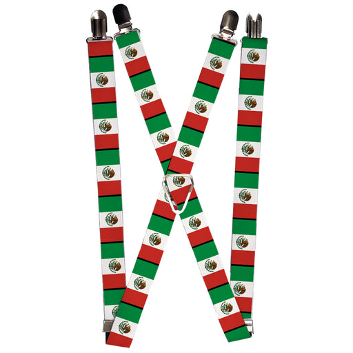 Suspenders - 1.0" - Mexico Flags Suspenders Buckle-Down   