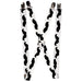 Suspenders - 1.0" - Mustaches White/Black Suspenders Buckle-Down   