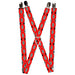 Suspenders - 1.0" - Navajo Gray/Red/Gray/Black Suspenders Buckle-Down   