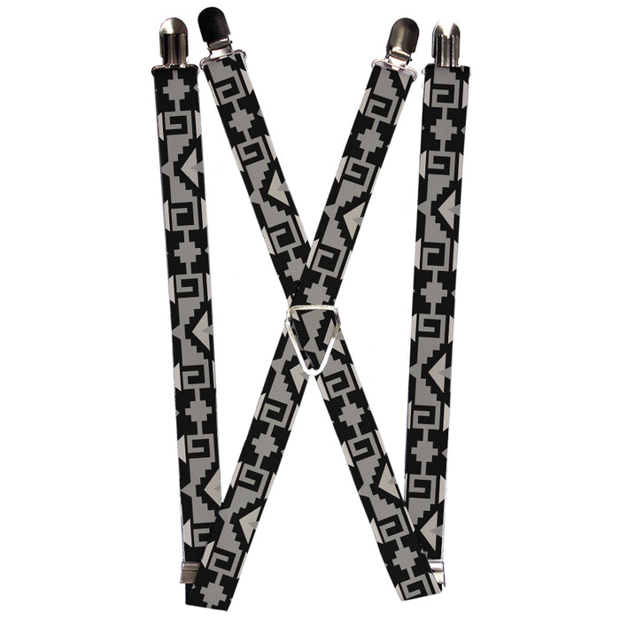 Suspenders - 1.0" - Navajo2 Black/Gray Suspenders Buckle-Down   