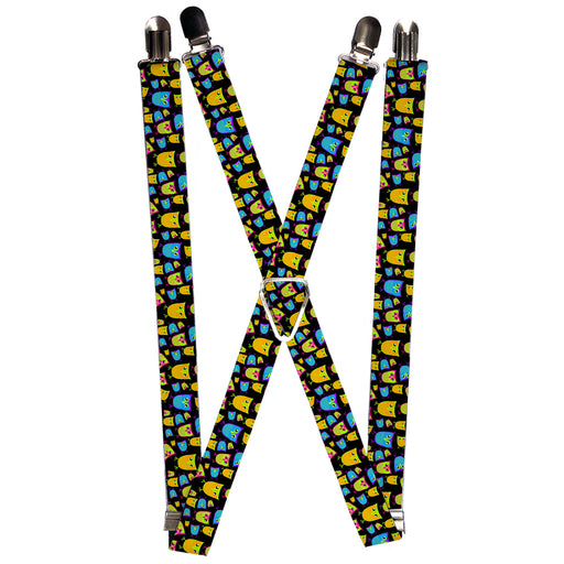 Suspenders - 1.0" - Owls Black/Multi Neon Suspenders Buckle-Down   