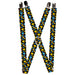 Suspenders - 1.0" - Owls Black/Multi Neon Suspenders Buckle-Down   