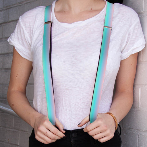 Suspenders - 1.0" - Ombre Pink/Blue-Green Suspenders Buckle-Down   