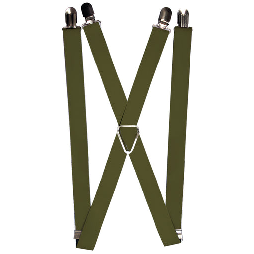 Suspenders - 1.0" - Olive Solid Suspenders Buckle-Down   
