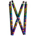 Suspenders - 1.0" - Paint Drips Black/Multi Neon Suspenders Buckle-Down   