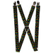 Suspenders - 1.0" - Peace Heart Black/Rainbow Ombre Suspenders Buckle-Down   