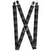 Suspenders - 1.0" - Plaid Black/Gray Suspenders Buckle-Down   