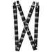 Suspenders - 1.0" - Plaid Weathered Black/Gray/White Suspenders Buckle-Down   