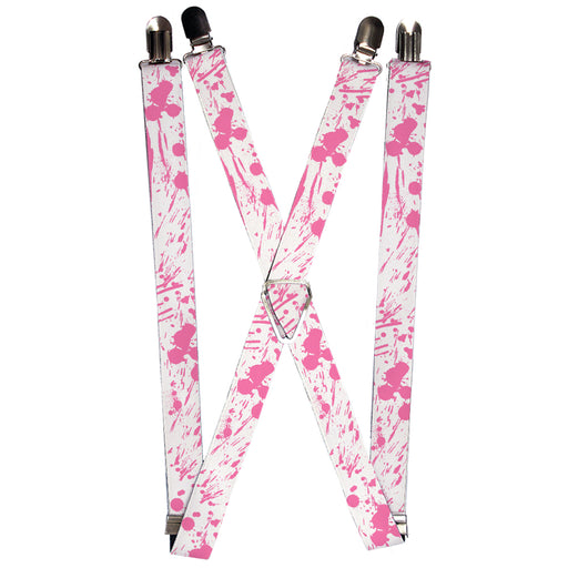 Suspenders - 1.0" - Splatter White/Pink Suspenders Buckle-Down   