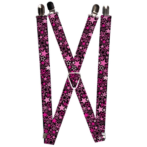Suspenders - 1.0" - Stargazer Black/Pink Suspenders Buckle-Down   