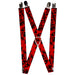 Suspenders - 1.0" - Splatter Black/Red Suspenders Buckle-Down   